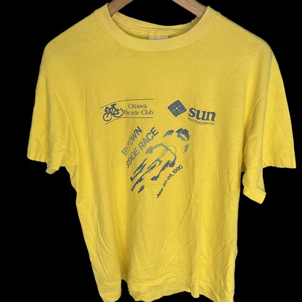 sun microsystems bike race 1990's shirt